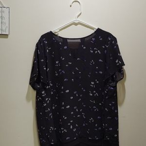 Torrid Black and Purple Blouse